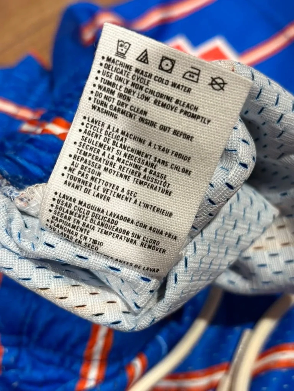 Eric Emanuel EE New York Knicks NBA Blue and Orange Mesh Pinstripe Shorts - Picture 8 of 11